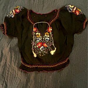 Hungarian folk embroidered smock